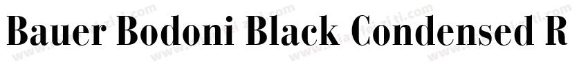 Bauer Bodoni Black Condensed Regula字体转换